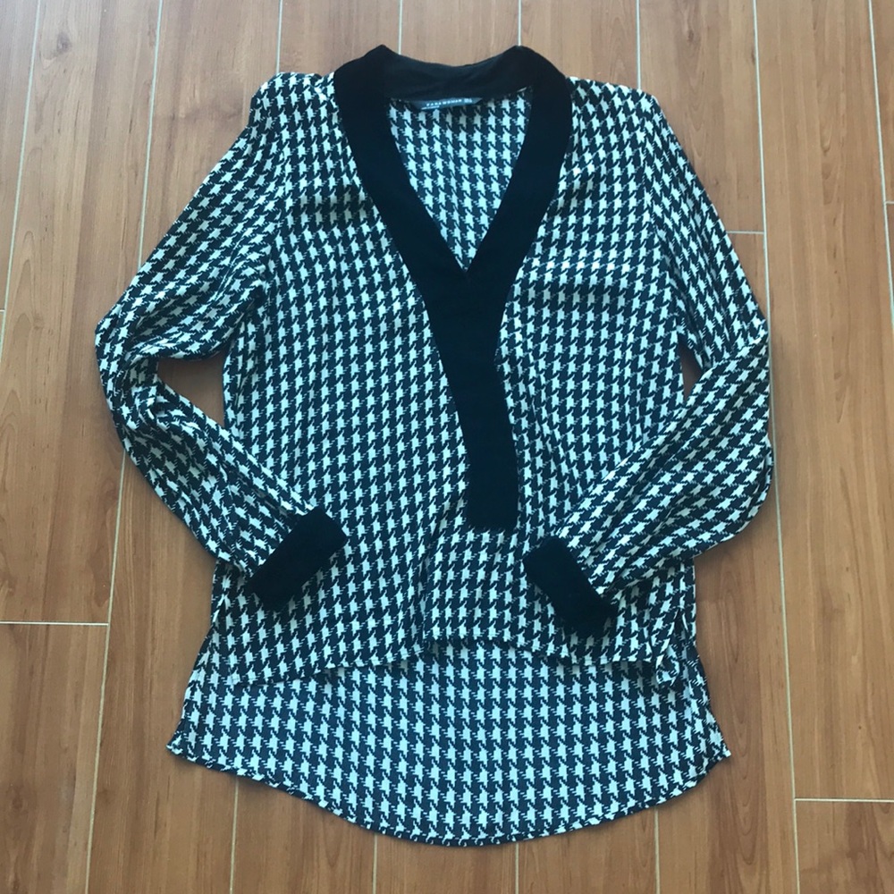 Zara top.  Black and white